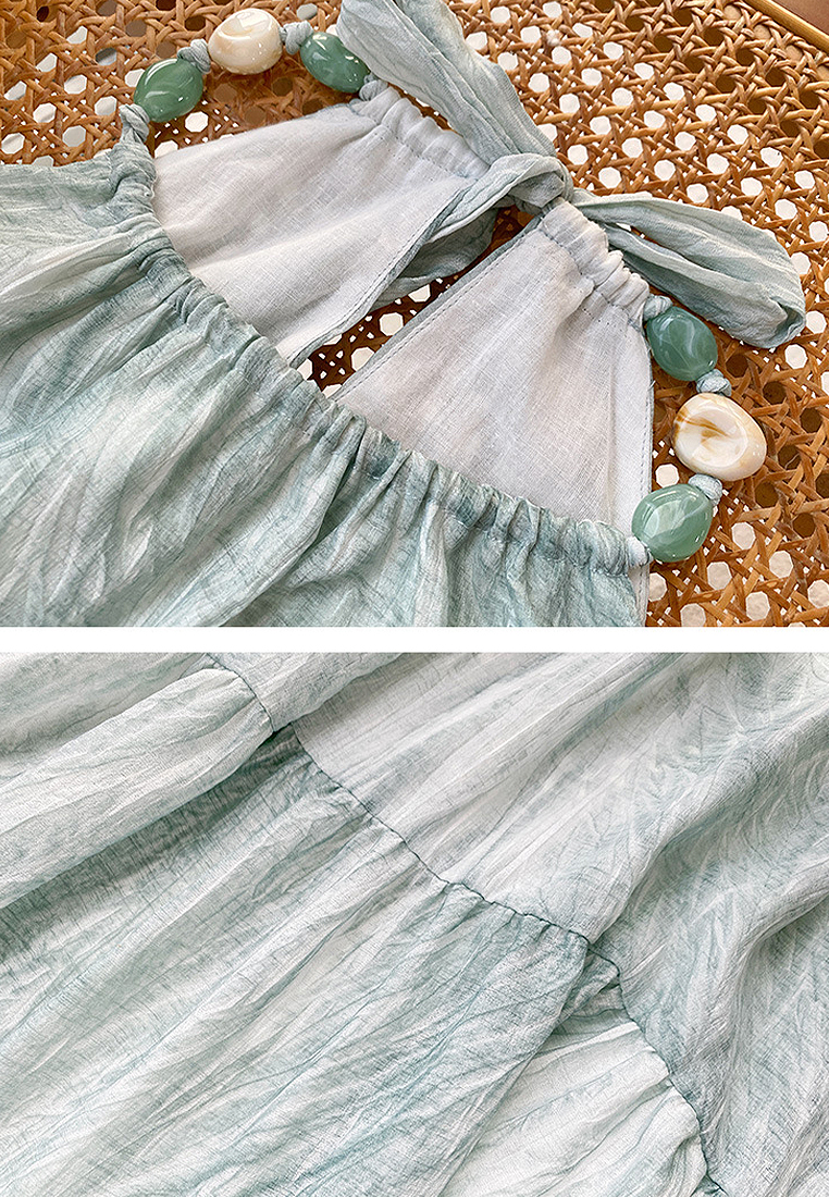 2024 New  Summer Beach Skirt Sling Long Dresses CA24031918BL