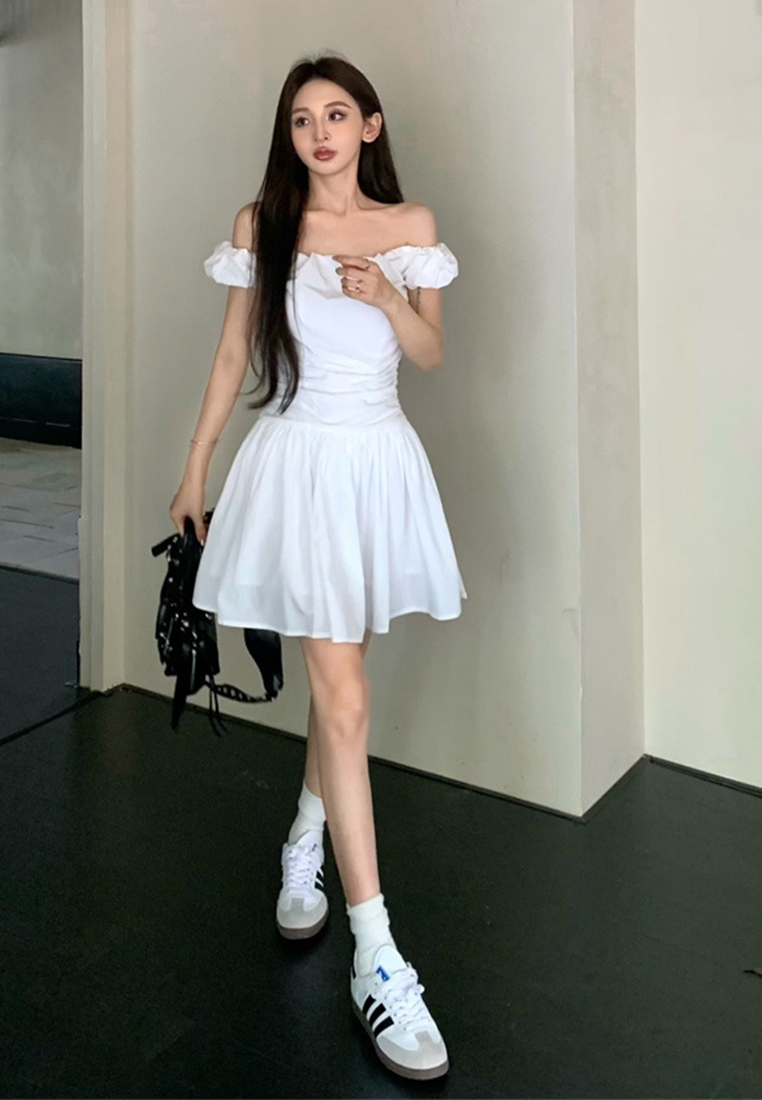 French Retro Square Neck Fashion Zipper Sleeveless Dress CA25060319BK