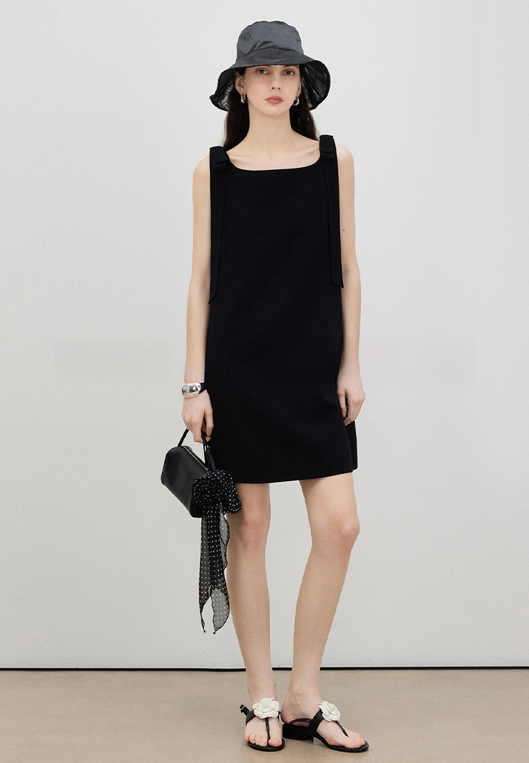 Summer New Ribbon Twill Dress CA25061718BK