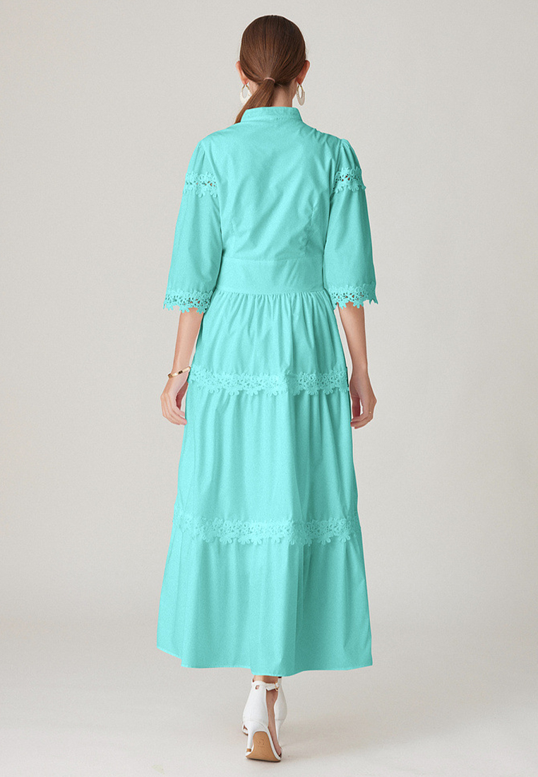 2024 beige V-neck dress medium length CA24032618W