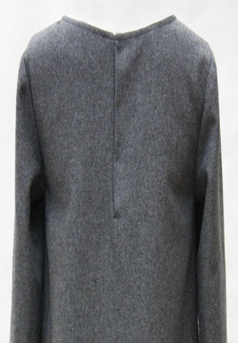 --Grey Fabric One Piece Dress 1822D0521-S