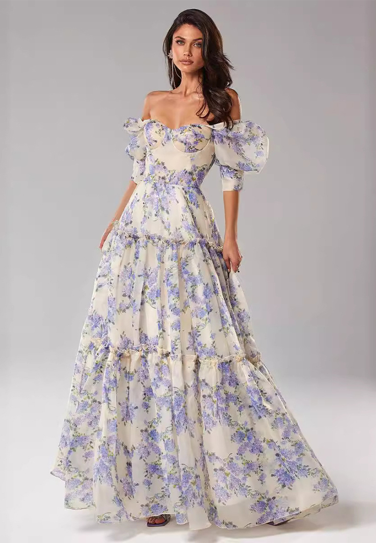 New off shoulder fashionable dress with temperament CA25042219BL