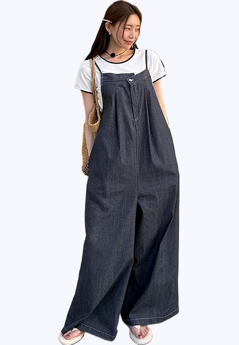 Fashion Casual Suspender Jumpsuit CA25070919BL
