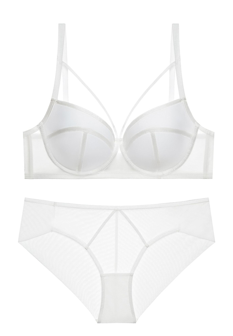 French sexy lace suspenders tight-fitting gathered with steel ring front and rear hollow one-piece bra underwear CA230504019W-sunnydaysweety