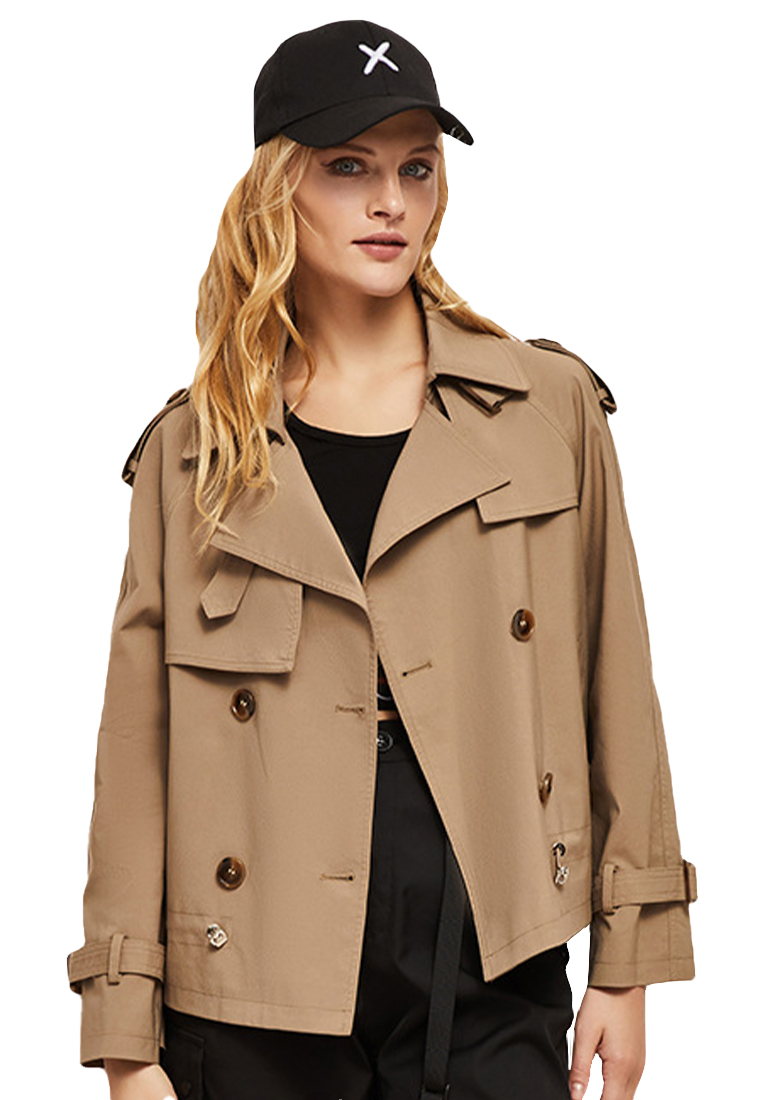 Fashionable and casual short windbreaker jacket CA101719GR