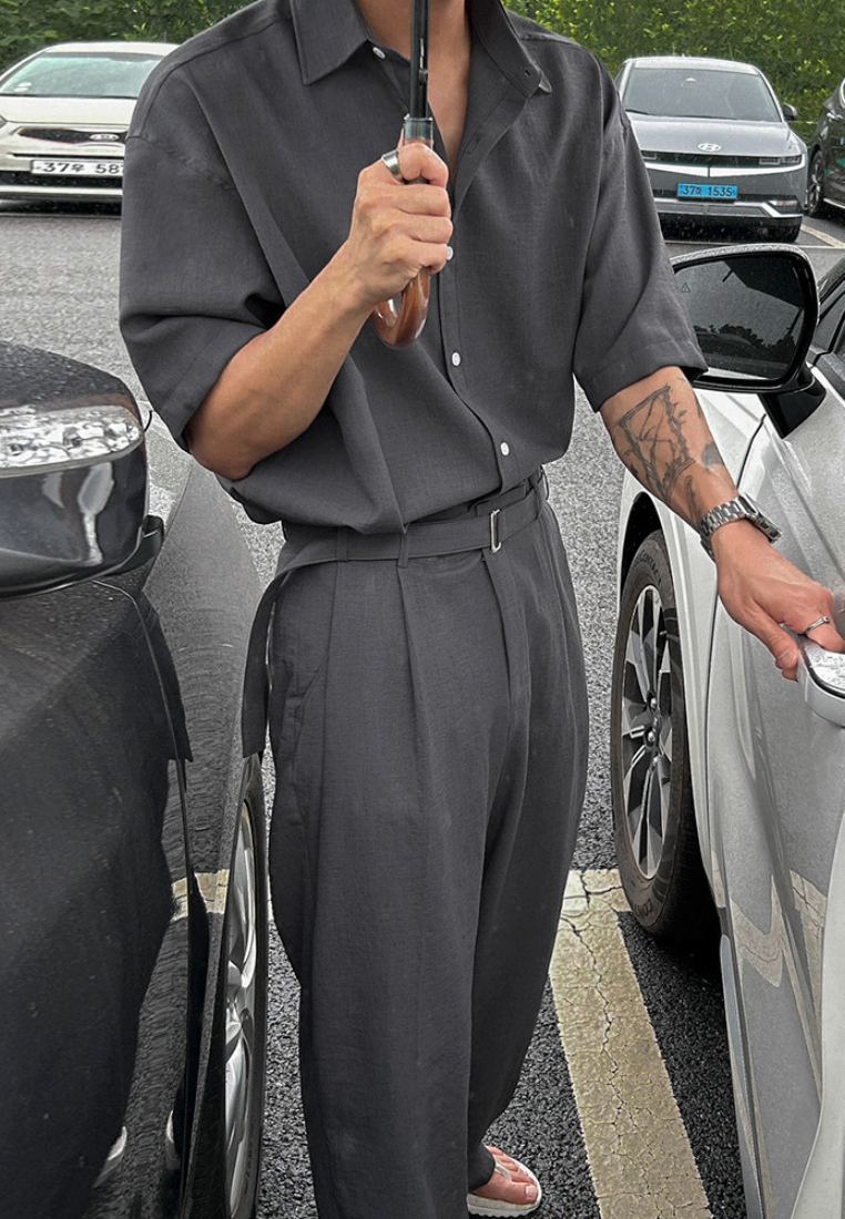 2024 Fashionable men's suit trend straight leg trousers CA24090319GY