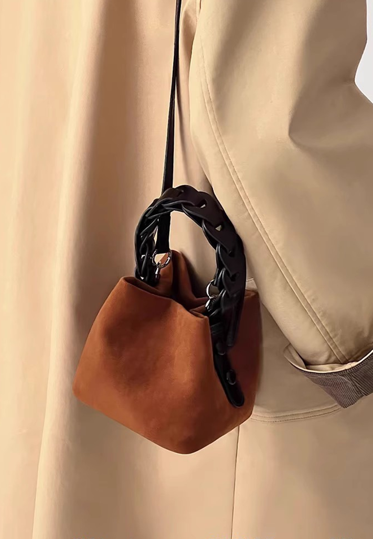 Original woven vintage suede bucket bag CA25042319