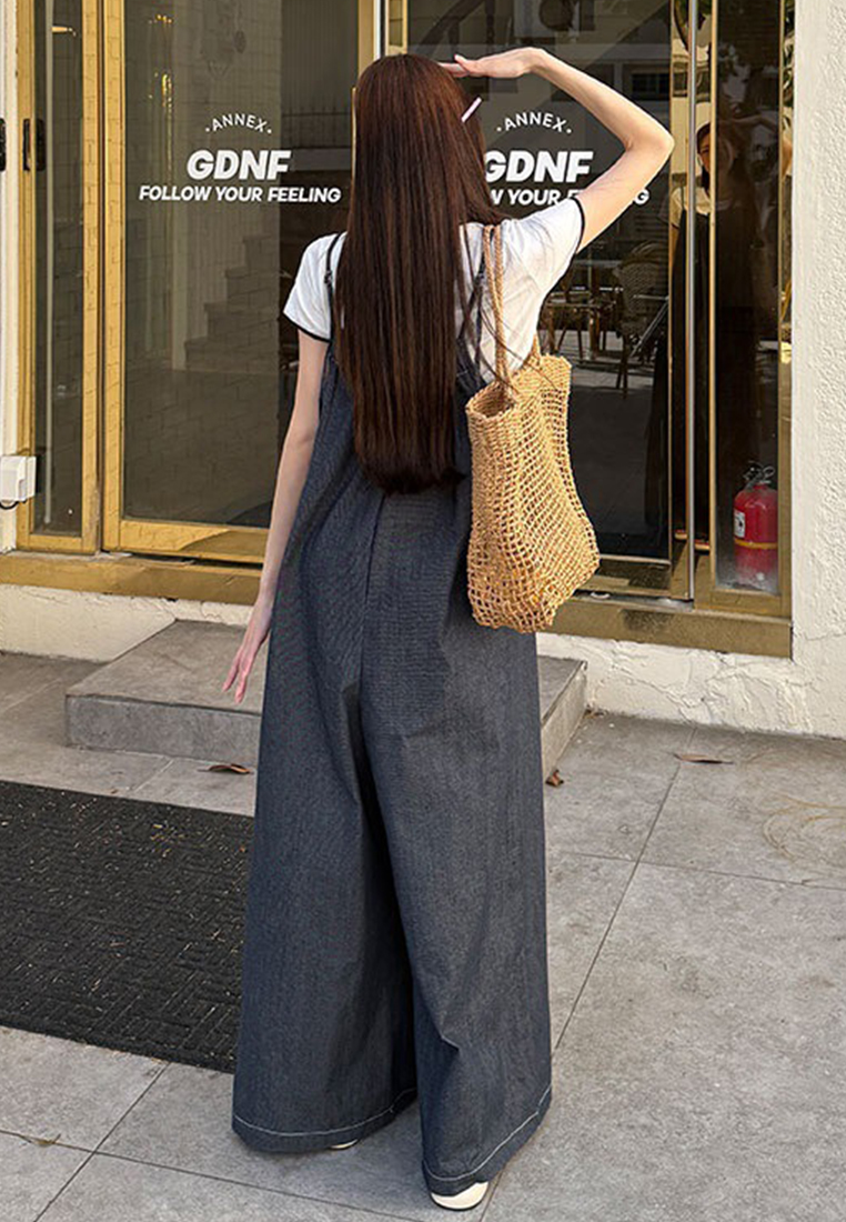 Fashion Casual Suspender Jumpsuit CA25070919BL