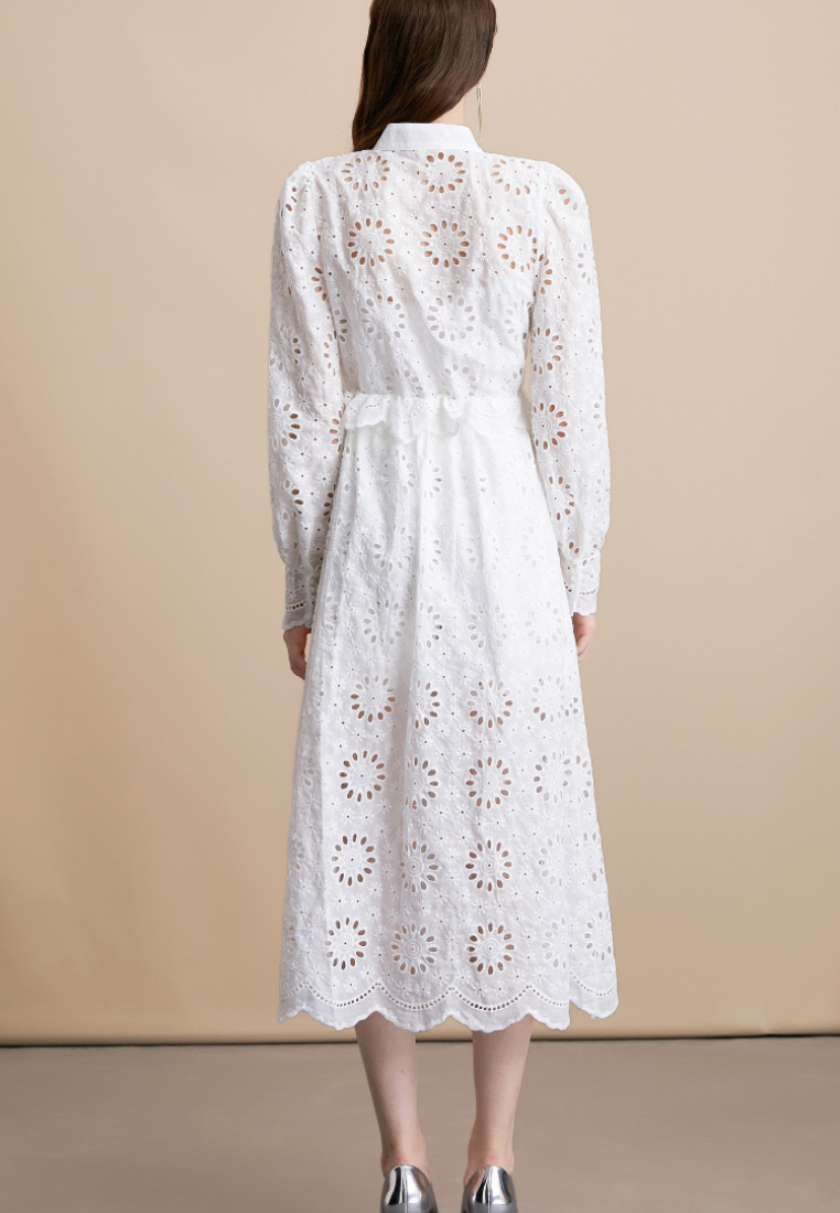 Autumn/Winter New Fashionable White Lace Dress CA25091419W