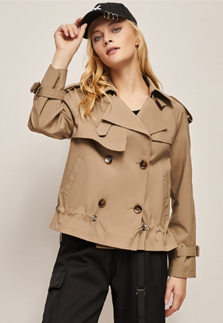 Fashionable and casual short windbreaker jacket CA101719GR