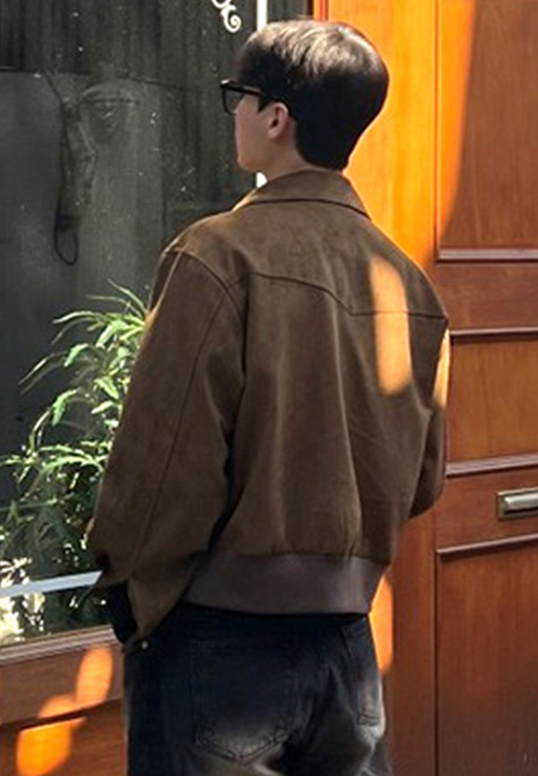 Retro Korean brown casual top CA24101419BW