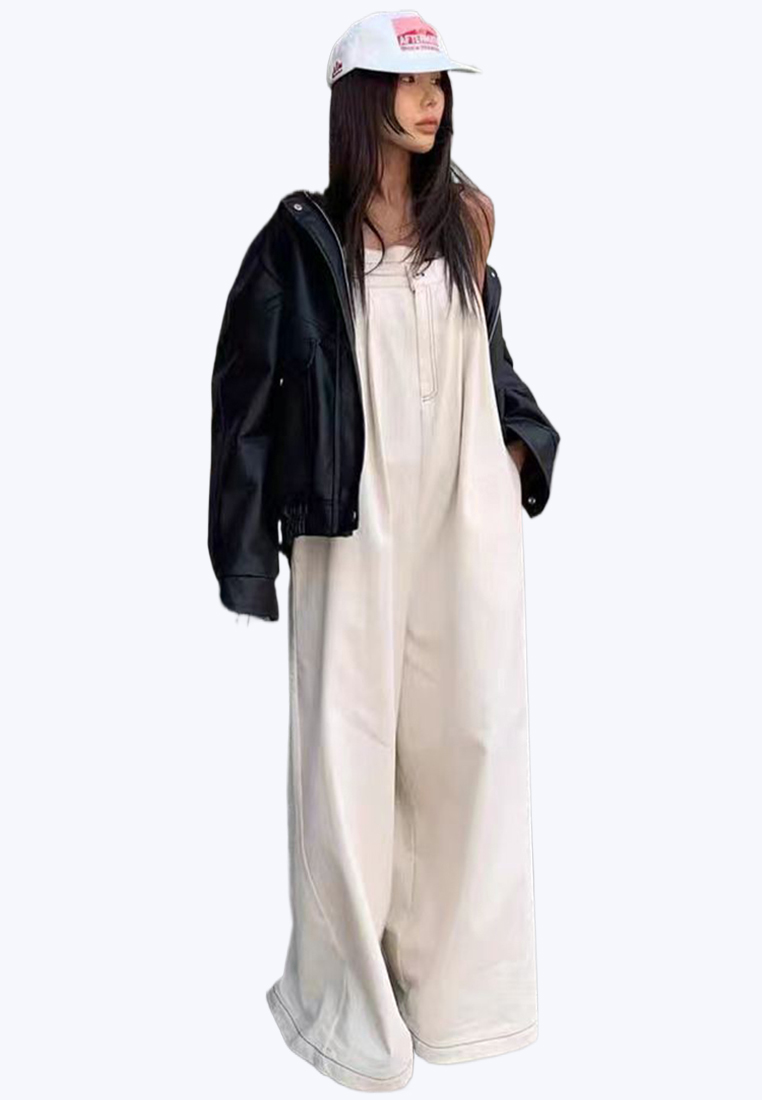 Fashion Casual Suspender Jumpsuit CA25070919BL