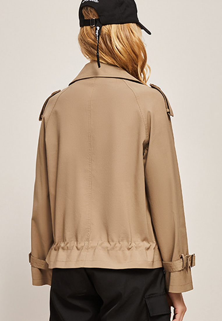 Fashionable and casual short windbreaker jacket CA101719GR