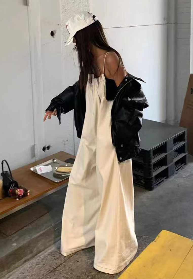 Fashion Casual Suspender Jumpsuit CA25070919BL