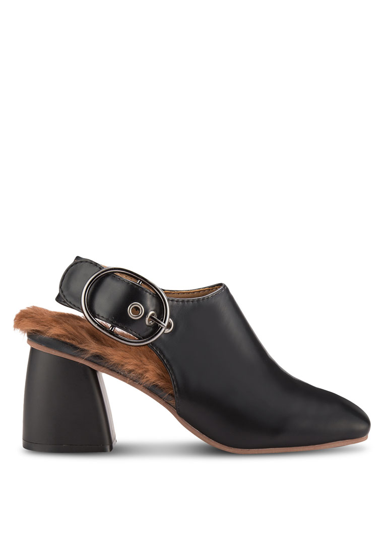 New Slingback Block Heel Boots RA101210BK- size 37