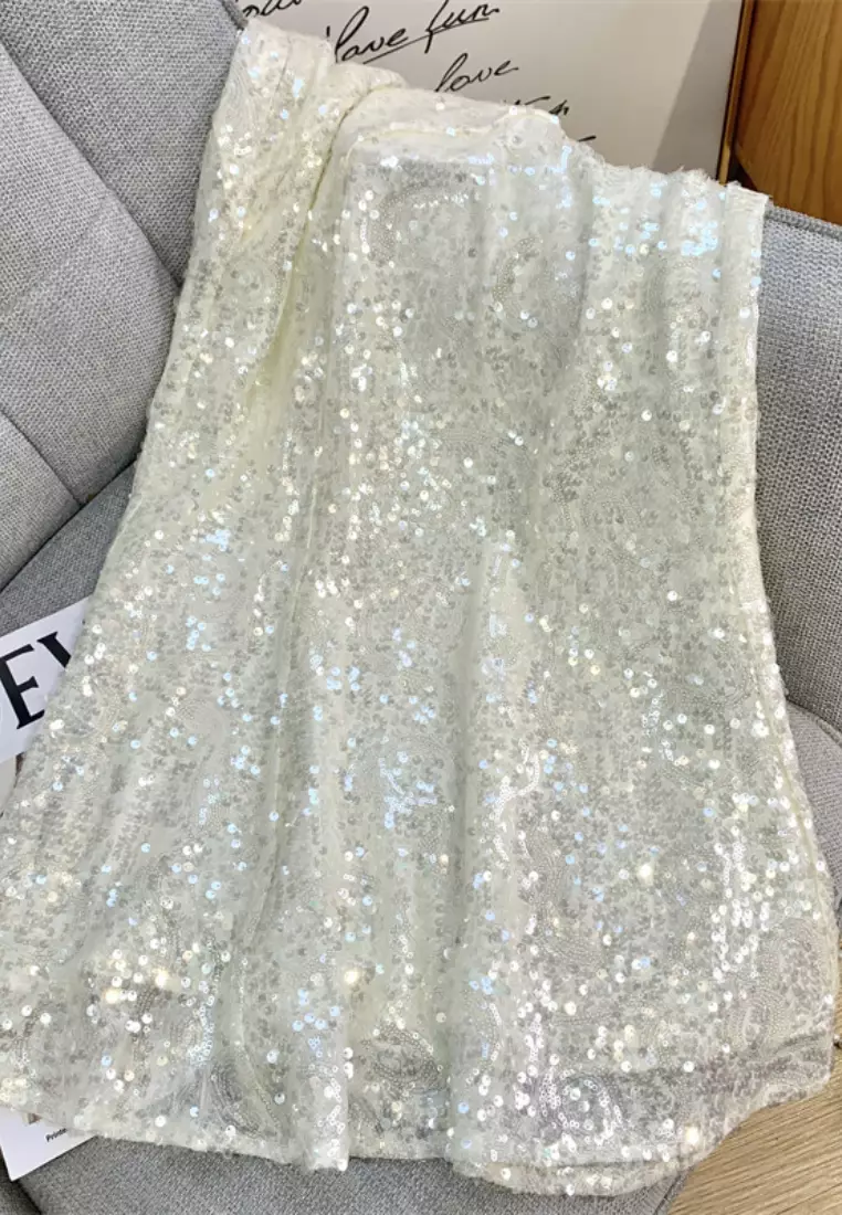 Temperament new mermaid tears sequined skirt K102205