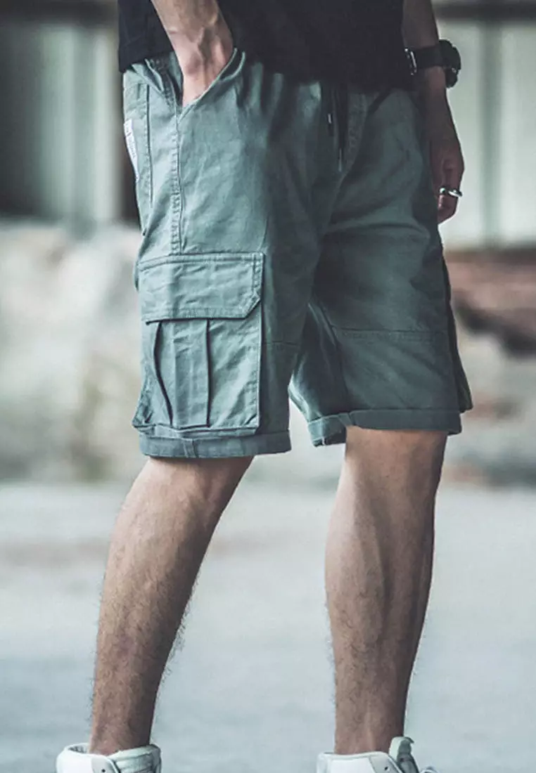 Causal Wide Leg Drawstring Shorts A21032315RD