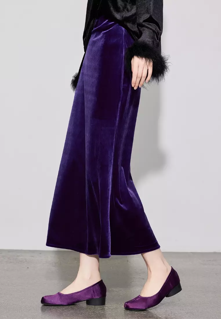 Brand new vintage style velvet skirt K10090502