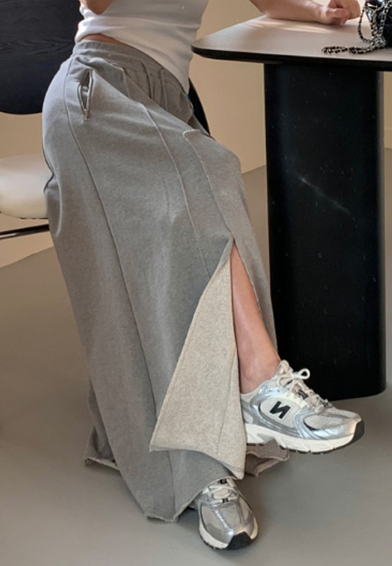 New Korean style elastic waist long skirt CA25042930BK