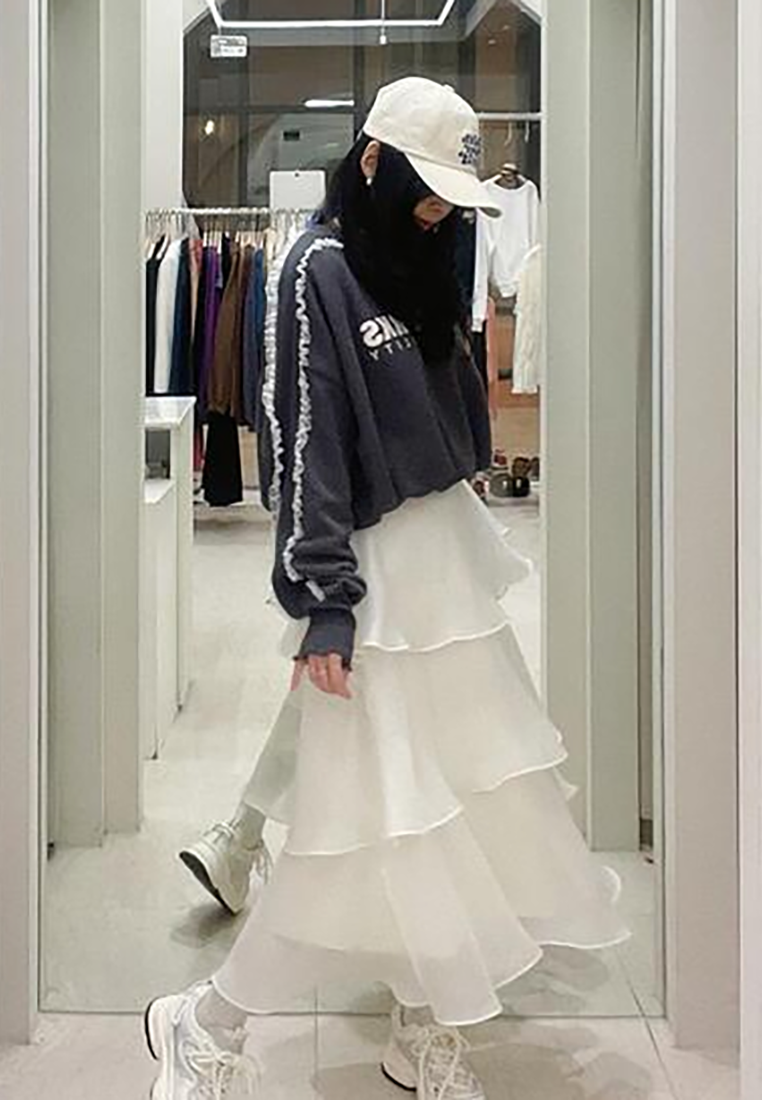 2025 Spring New French Solid Color Skirt CA25022402BK