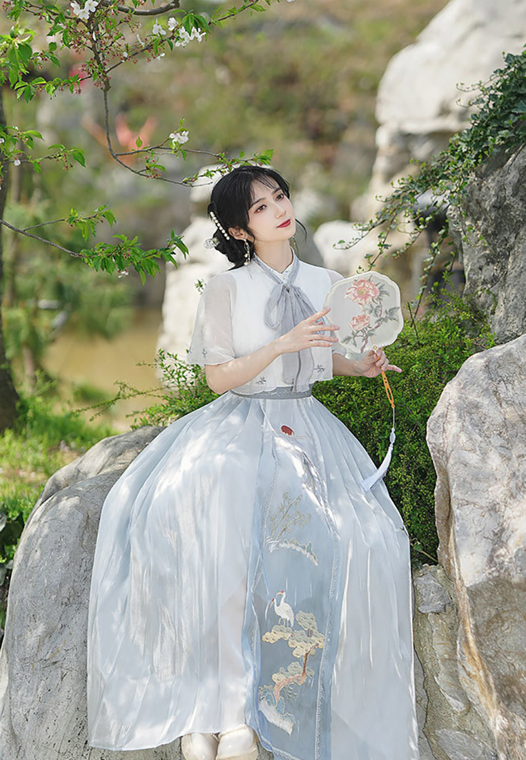 Embroidered dress sunscreen small shawl set CA011002