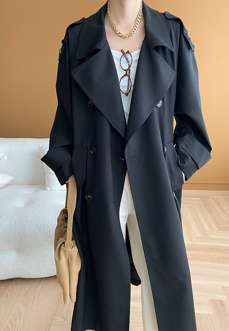 New Autumn & Winter Wrinkle-Resistant Double-Breasted Trench Coat CA2592502KI