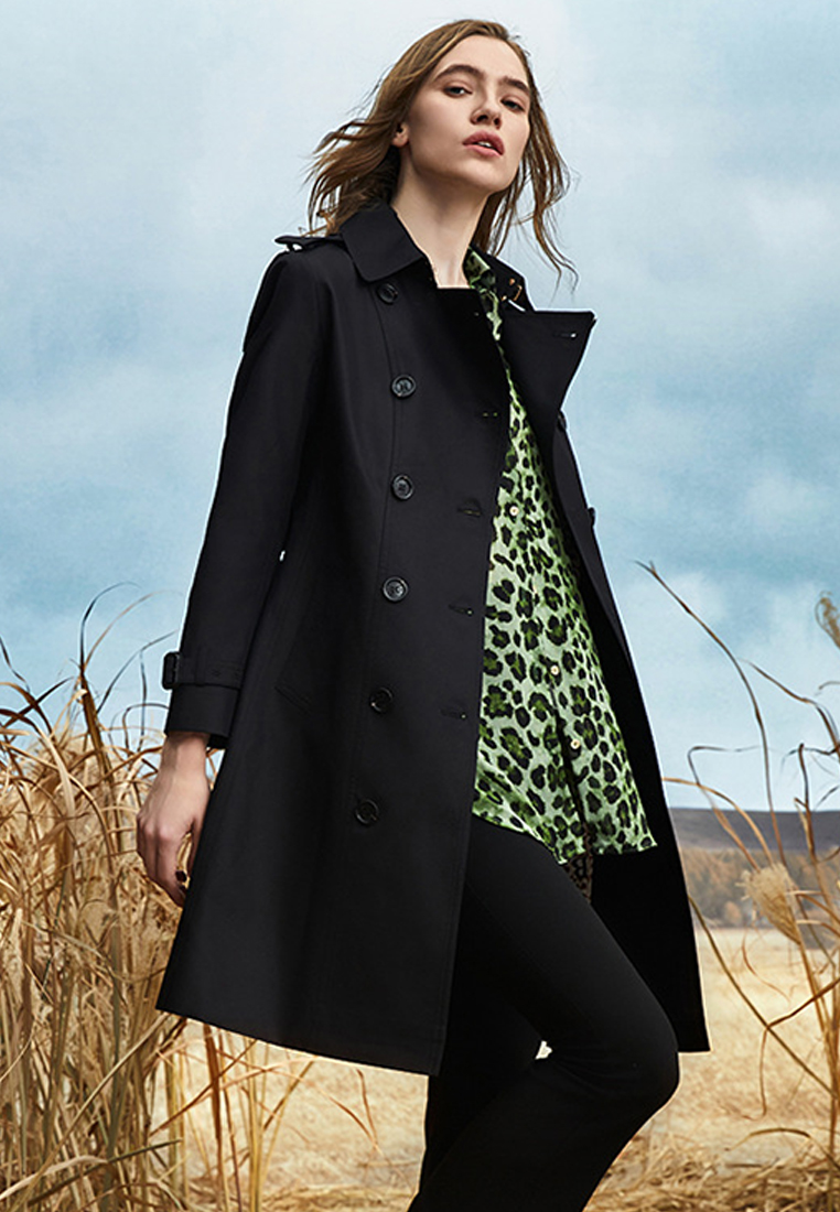 Classic British style luxury quality mid-length windbreaker CA101702