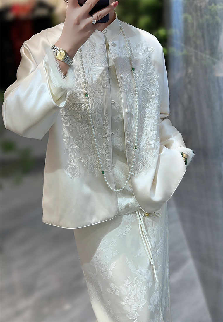 Fashionable new Chinese style high quality embroidered quilted jacket CA010602W