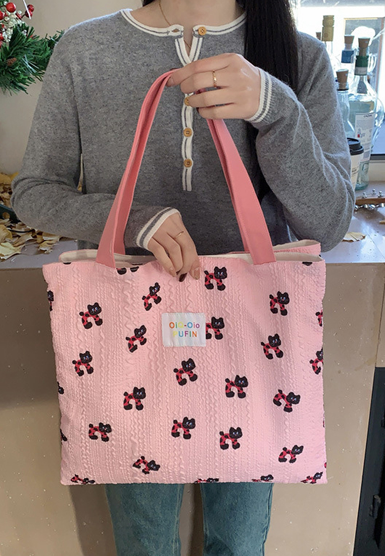 Spring and autumn new big canvas tote bag CA24042602PI