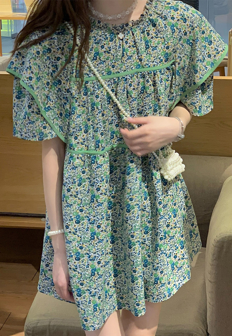 2024 French Green Dress Summer CA24041002GR