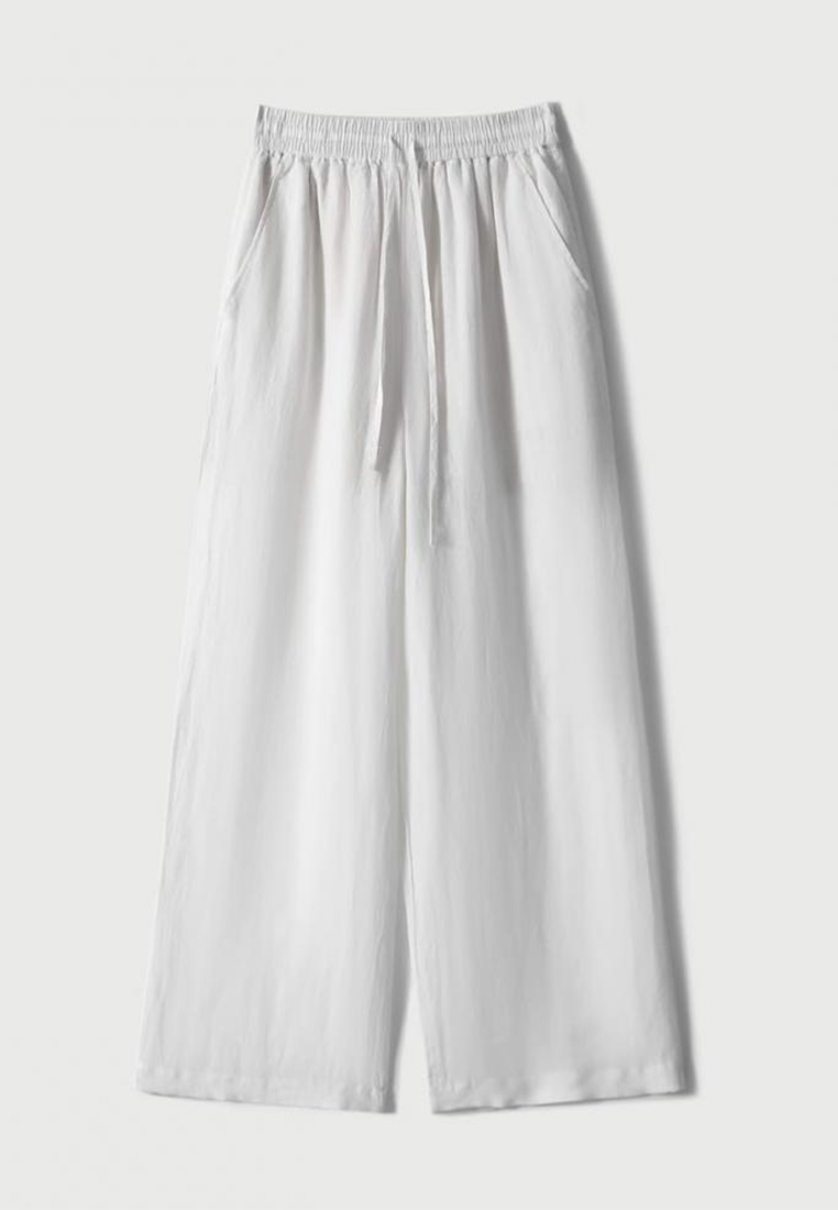 Summer new breathable loose white Tops + shorts/pants setCA25060302W