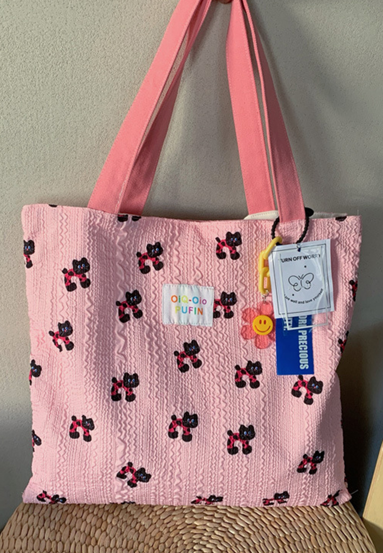 Spring and autumn new big canvas tote bag CA24042602PI