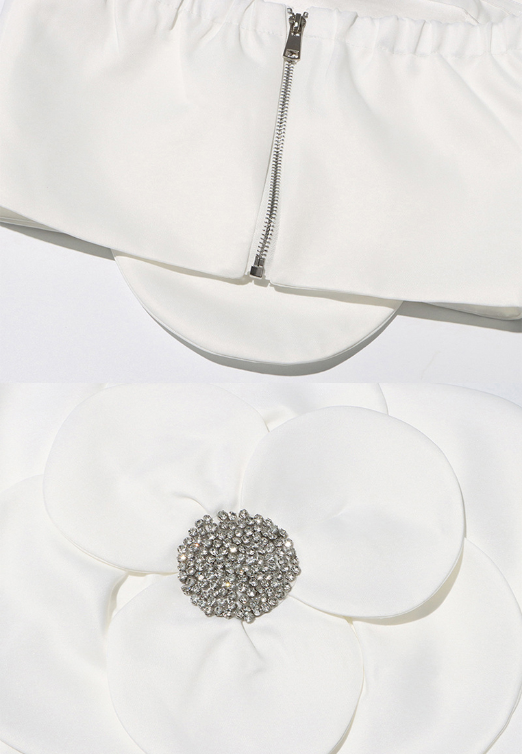 New fashion patchwork women's strapless top CA242111902W