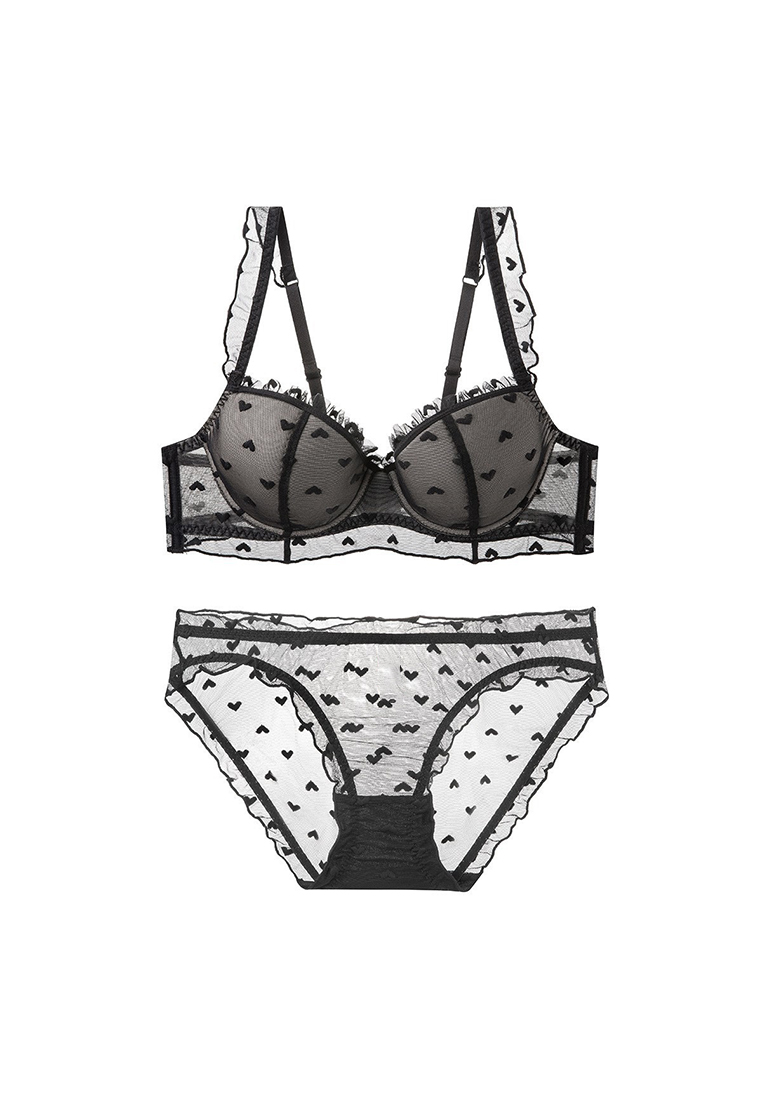 French thin lace large size underwear set CA24112002W