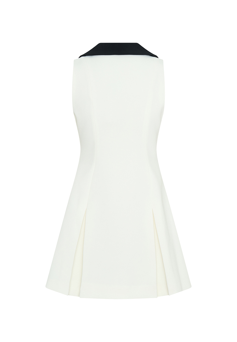 Collar sleeveless temperament waist cinching dress CA25042202W