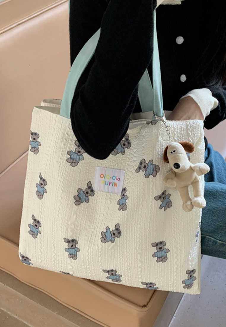 Spring and autumn new big canvas tote bag CA24042602PI