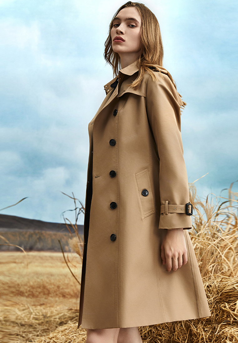 Classic British style luxury quality mid-length windbreaker CA101702