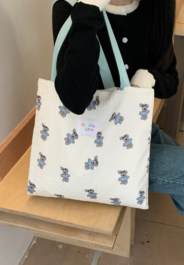 Spring and autumn new big canvas tote bag CA24042602PI