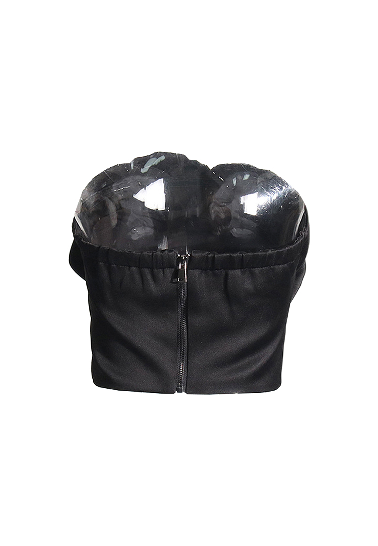 New fashion patchwork women's strapless top CA242111902W