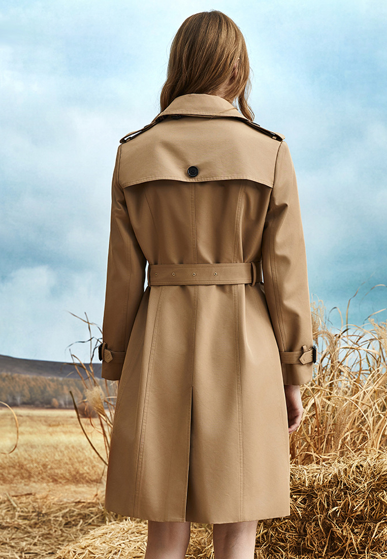 Classic British style luxury quality mid-length windbreaker CA101702