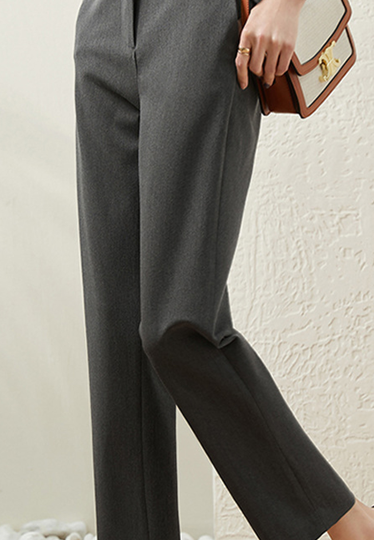 Solid color straight pants spring and autumn new casual pants CA101902BE