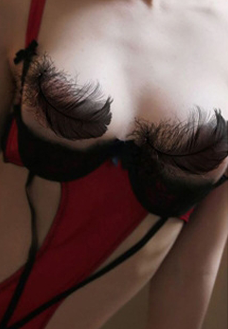 Limited New Sexy Bow Lace-Up Lingerie Vest Set CA121702W