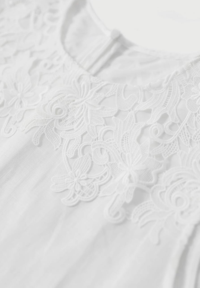 Summer new breathable loose white Tops + shorts/pants setCA25060302W