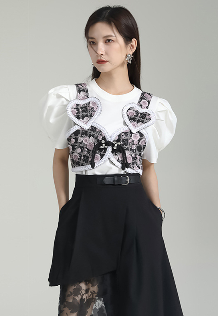 2024 Patchwork lace gilet CA24030120PI