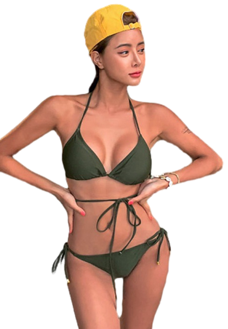 New European and American triangle lace-up swimsuits CA24032120GR