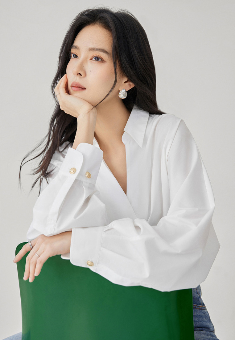 French design and simple commuter shirt CA120420W