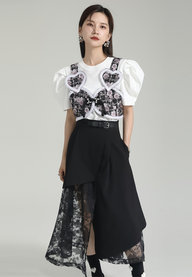 2024 Patchwork lace gilet CA24030120PI