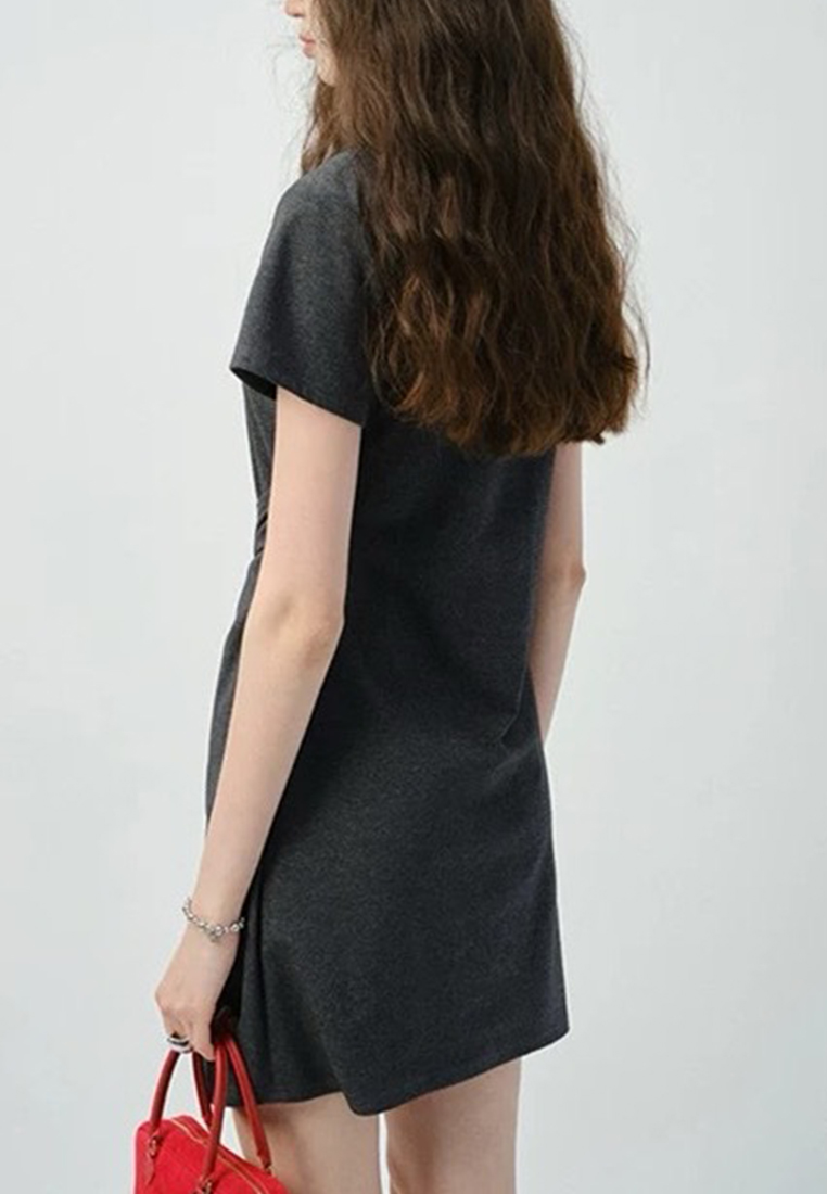 New summer irregular short skirt gray dress CA25060320GY