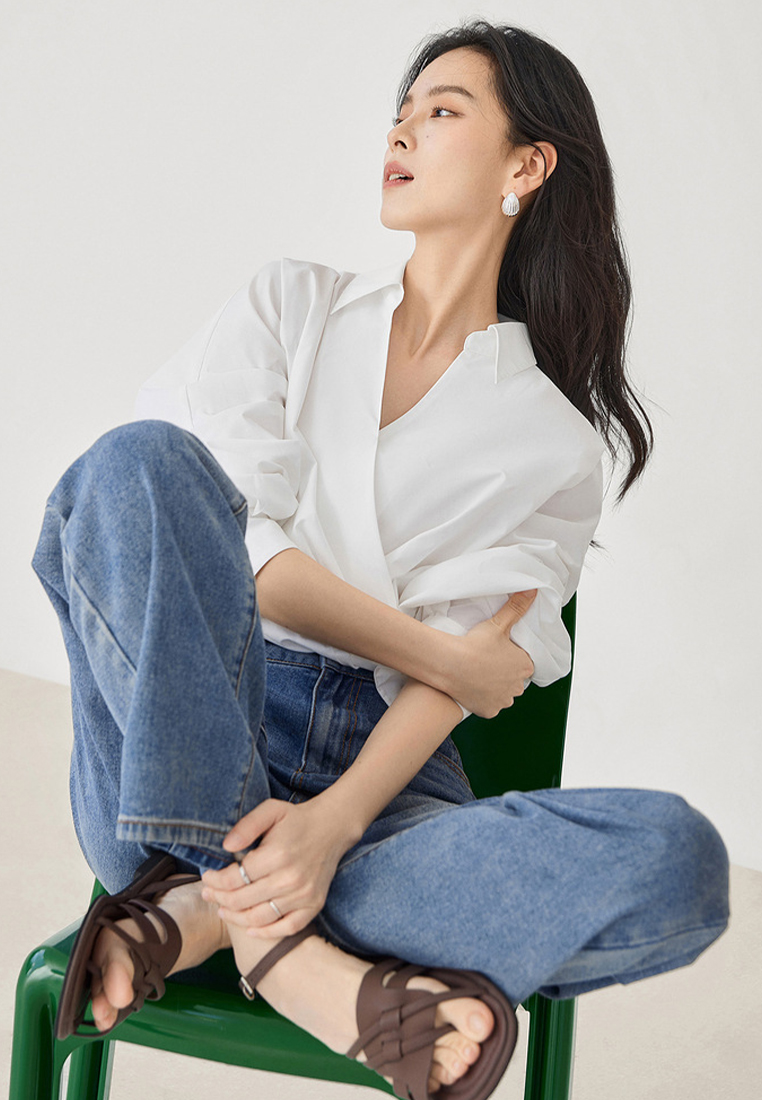 French design and simple commuter shirt CA120420W