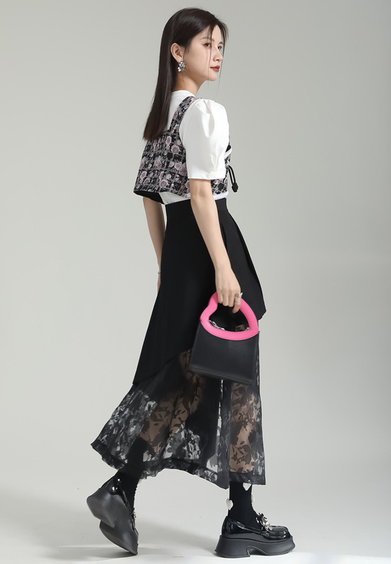 2024 Patchwork lace gilet CA24030120PI